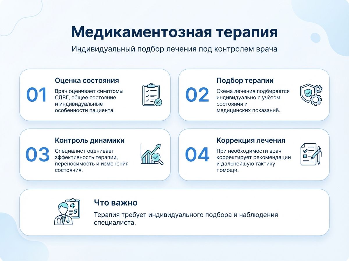 Лечение СДВГ в Чистополе у детей и взрослыхинфографика